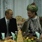 4 января 2003 года Владимир Путин с председателем Центрального духовного управления мусульман России Талгатом Таджуддином 